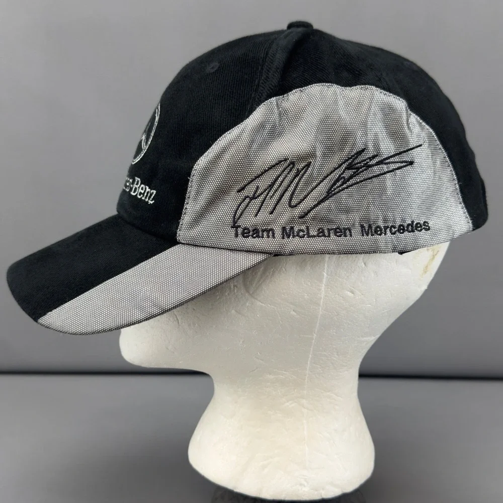 Mercedes-Benz Team McLaren F1 Juan Montoya Racing Hat‎ Black Silver Adjustable